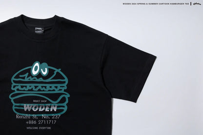 WODEN 2024 Spring & Summer 005 Cartoon Hamburger tee