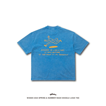 WODEN 2025 Spring & Summer 025 Wash Doodle LOGO Tee