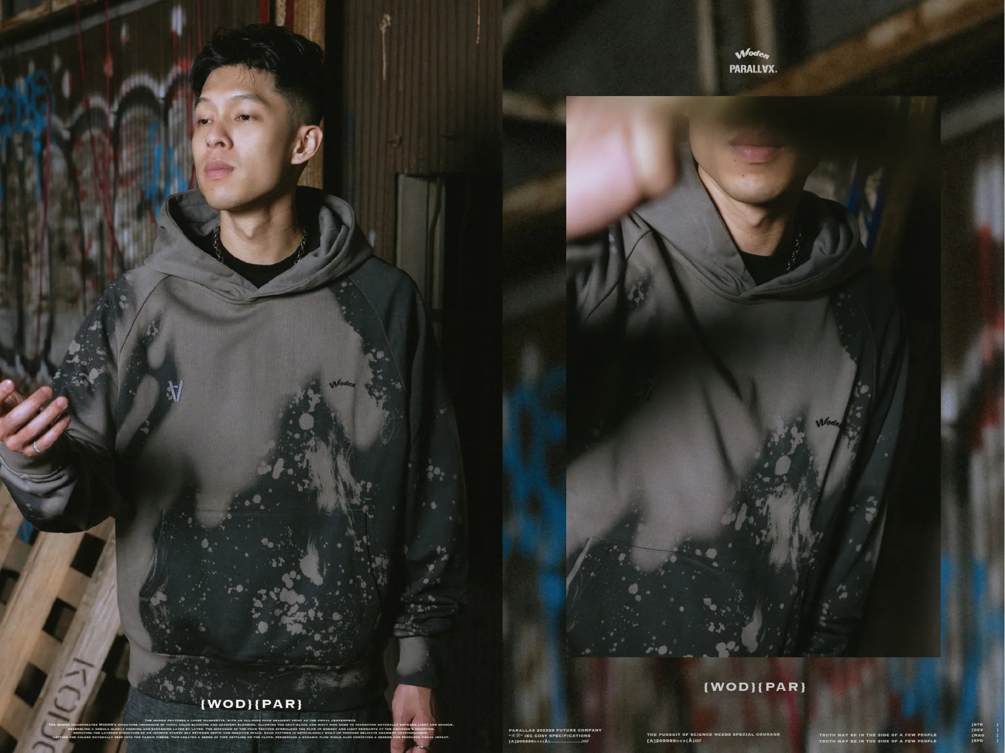 WODEN / PARALLAX 2025 Autumn & Winter Dyeing Foam Hoodie