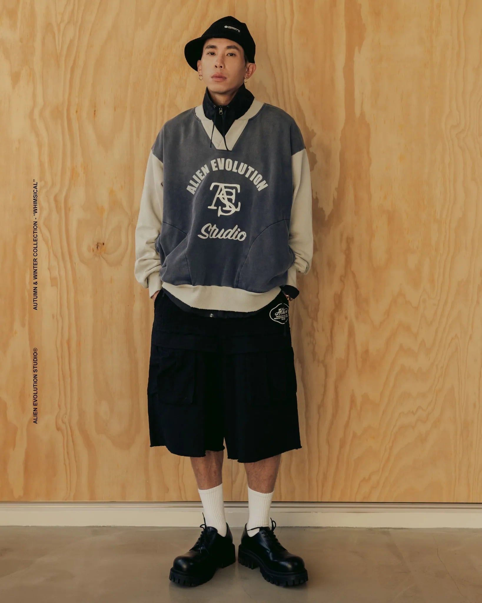 AES Washed Wide-Leg Cropped Pants