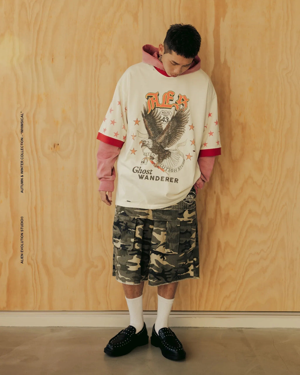 AES Washed Wide-Leg Cropped Pants