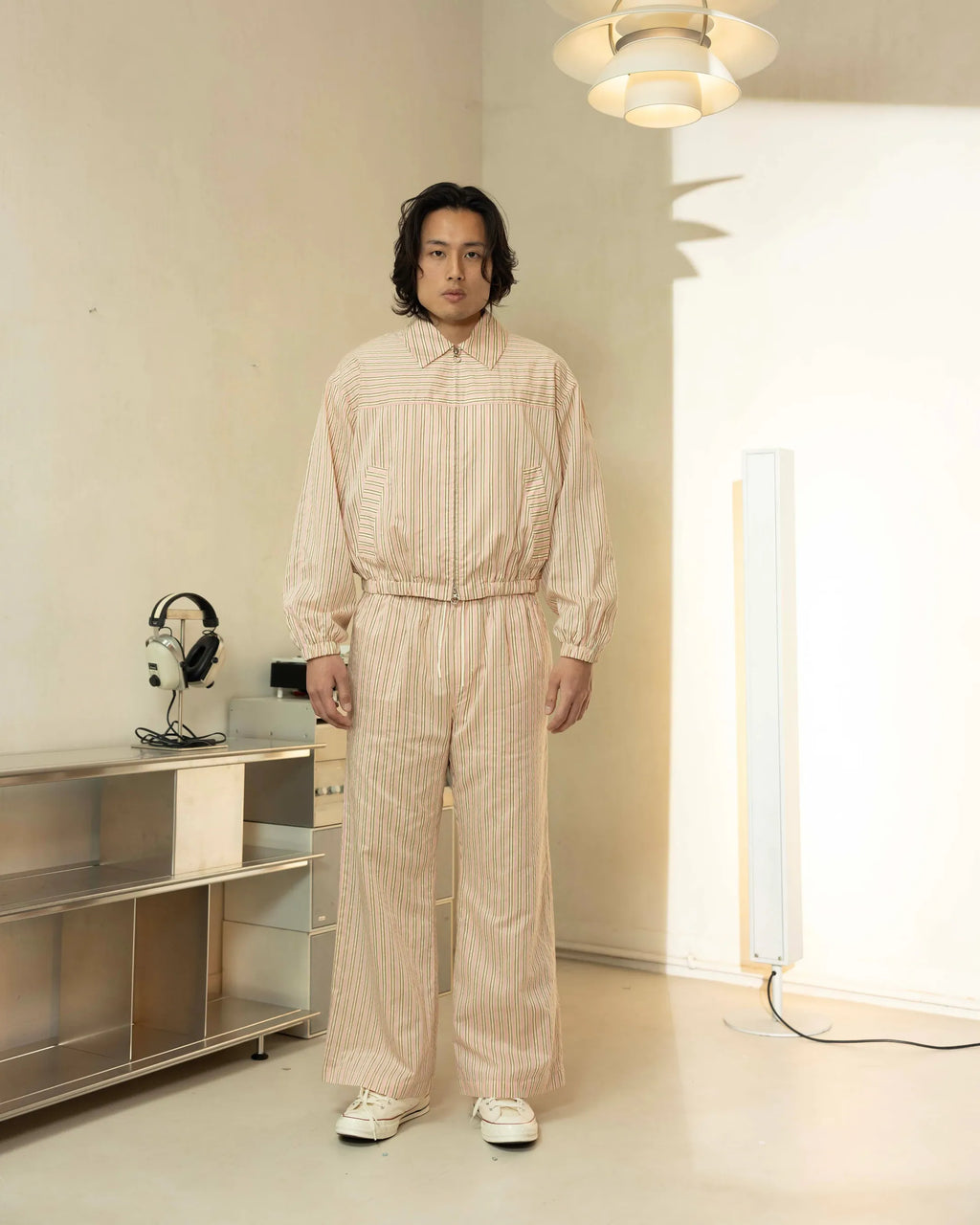 YANGI Pinstripe Blouson Jacket