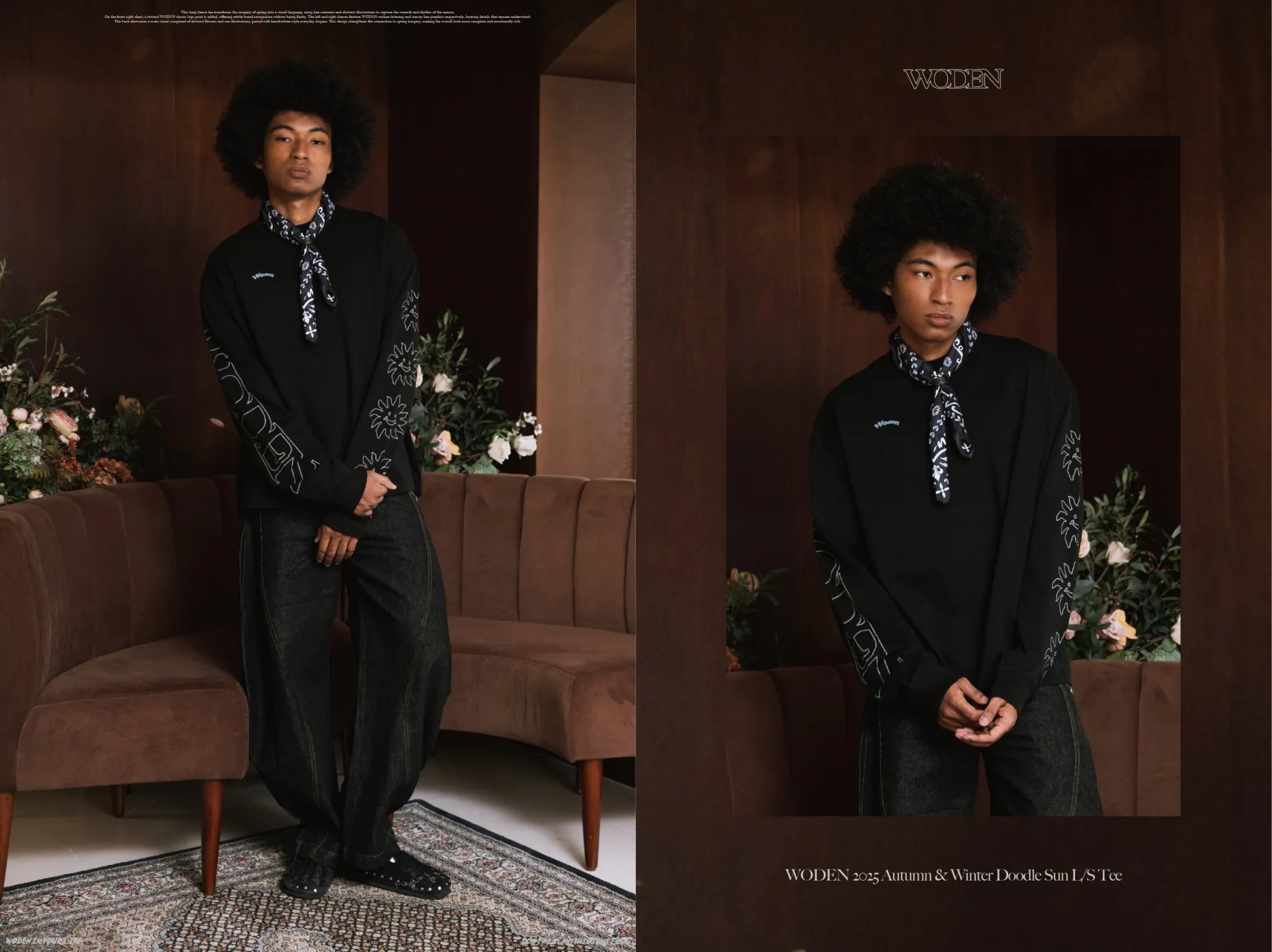 WODEN 2025 Autumn & Winter 034 Doodle Sun L/S Tee