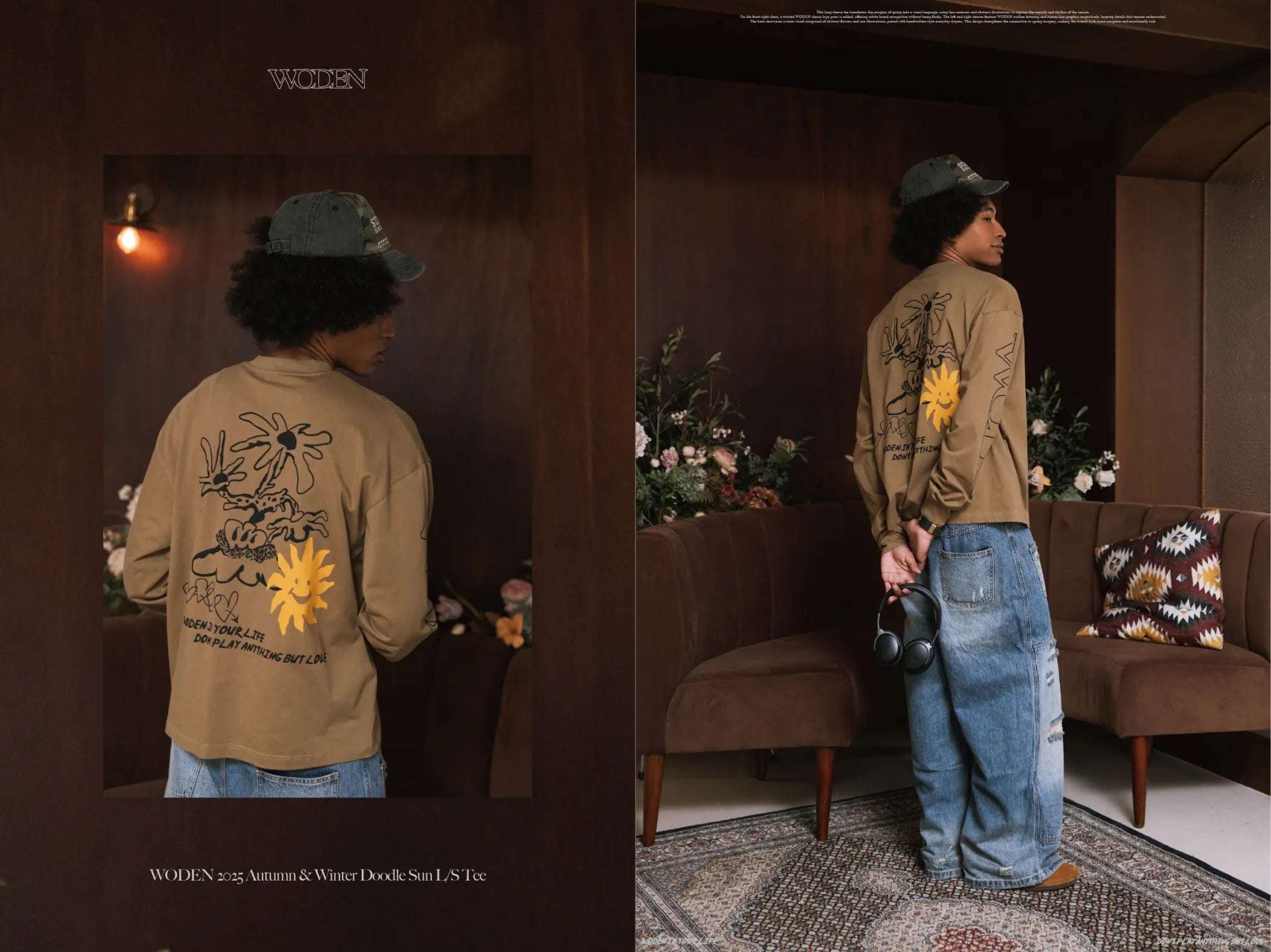 WODEN 2025 Autumn & Winter 034 Doodle Sun L/S Tee