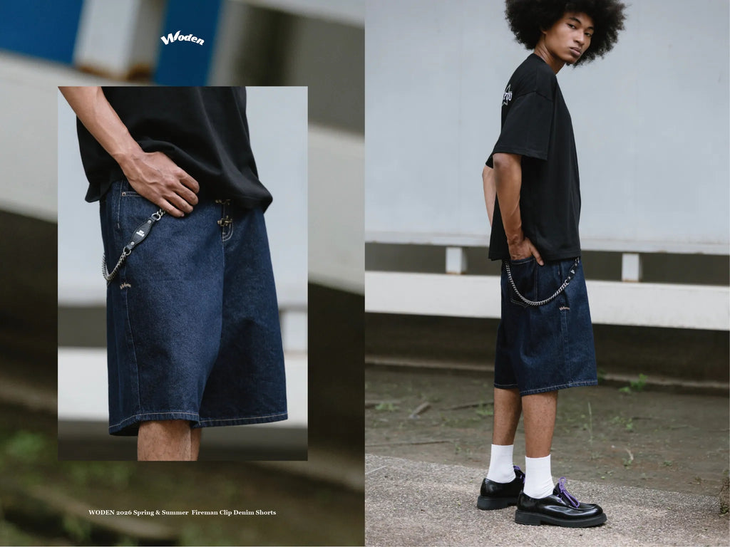 WODEN 2026 Spring & Summer Fireman 026 Clip Denim Shorts