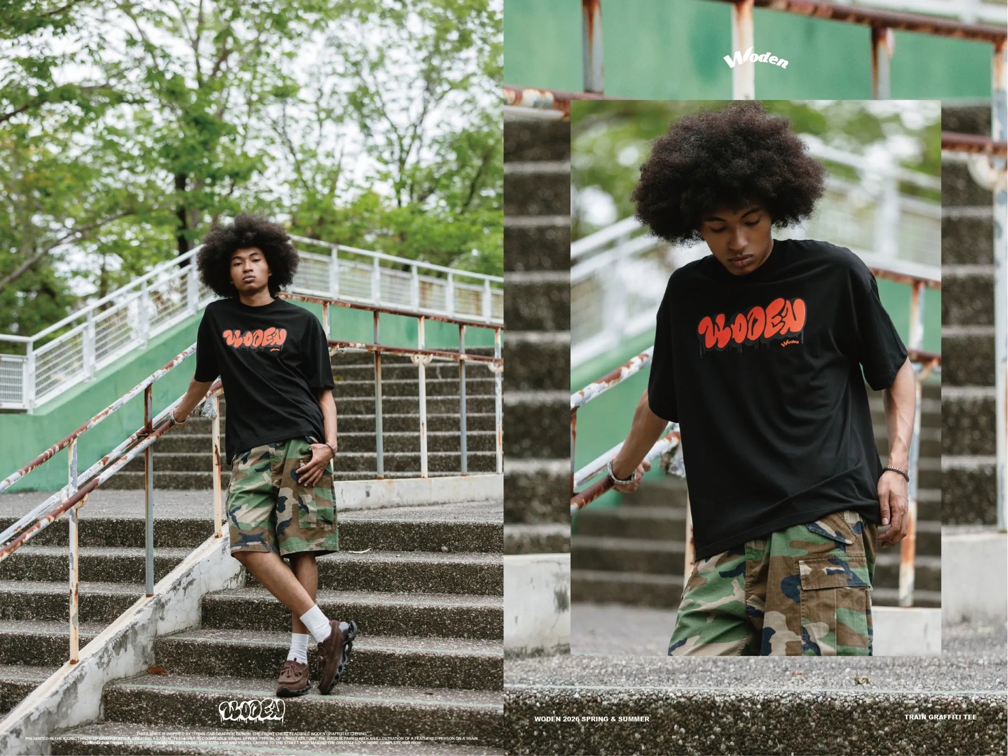 WODEN 2026 Spring & Summer 025 Train Graffiti Tee