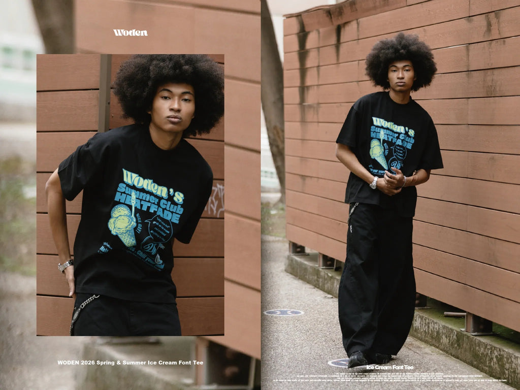 WODEN 2026 Spring & Summer 028 Ice Cream Font Tee