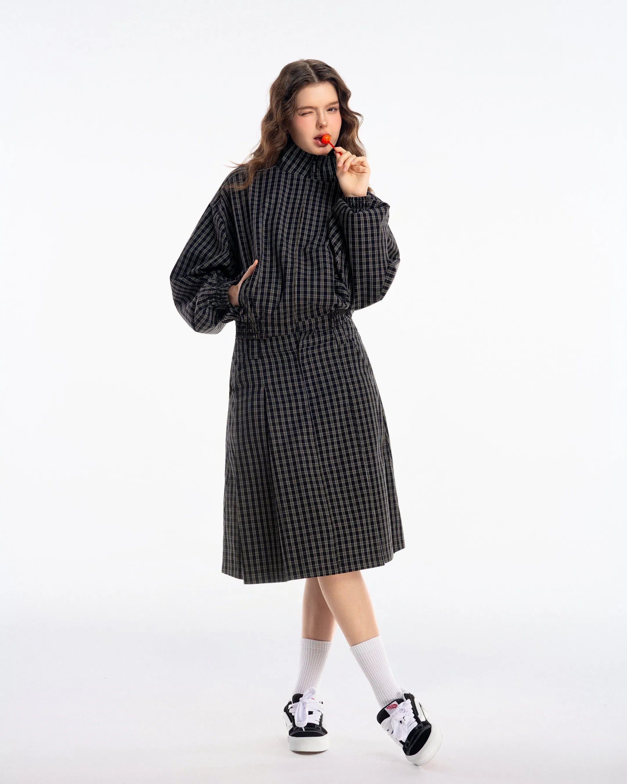 PUSH PUSH Gingham Midi Skirt