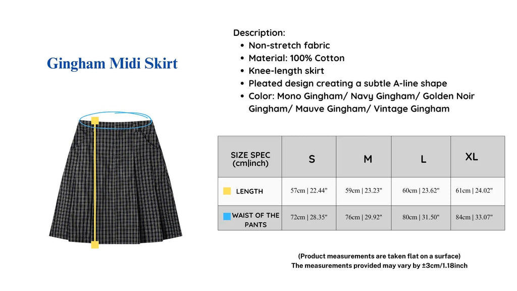 PUSH PUSH Gingham Midi Skirt