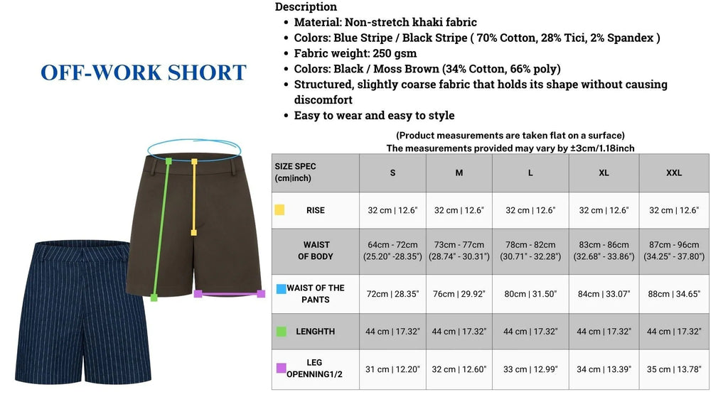 PUSH PUSH OFF-WORK SHORT