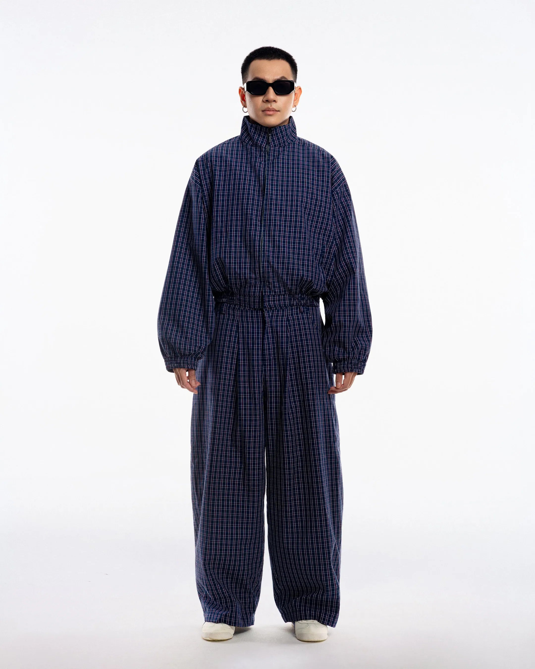 PUSH PUSH GINGHAM WIDE PANTS