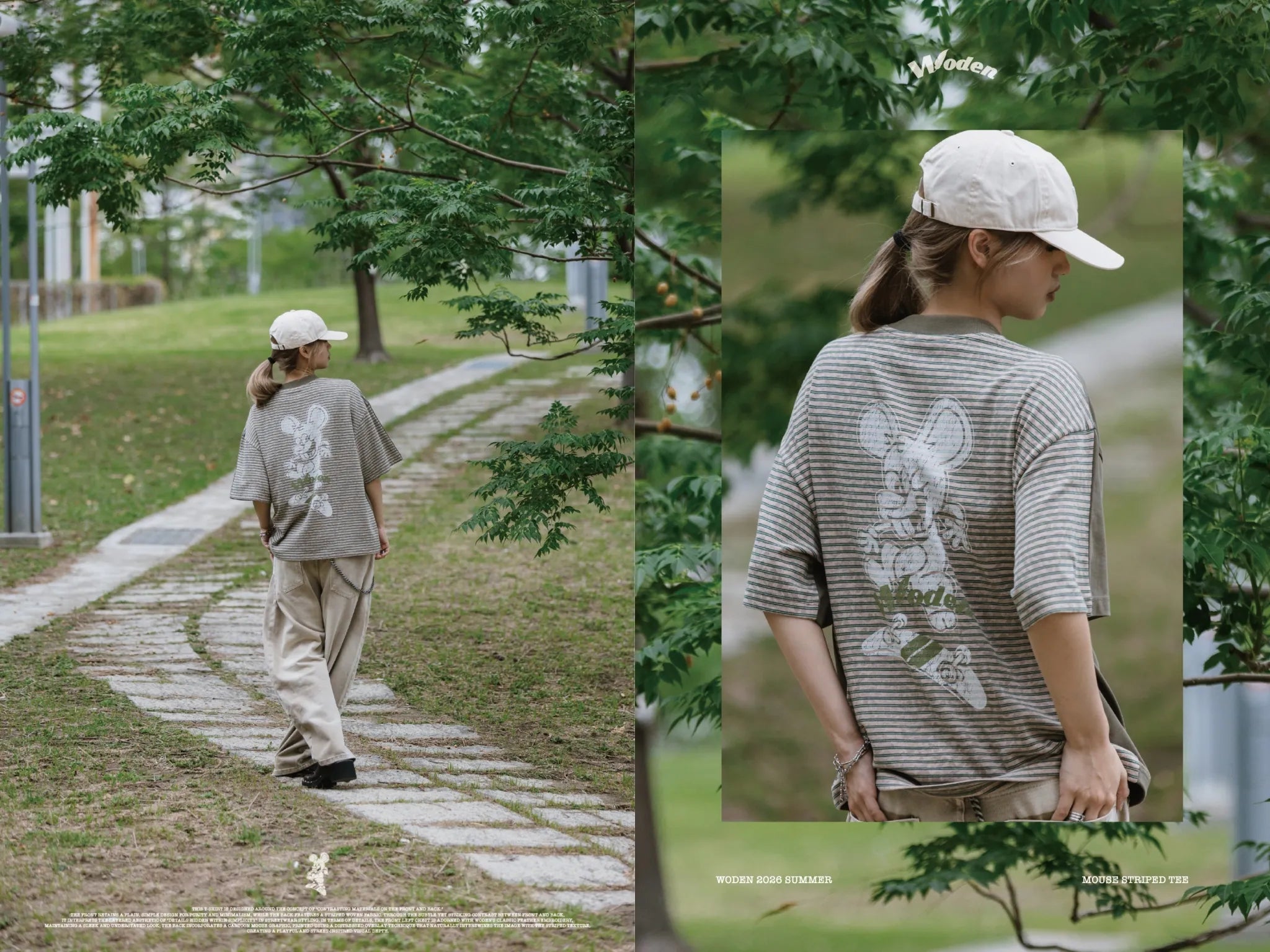 WODEN 2026 Spring & Summer 032 Mouse Striped Tee