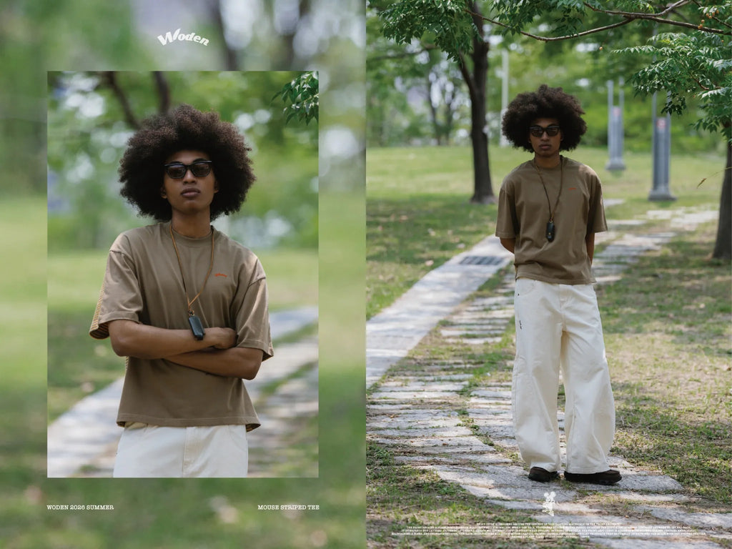 WODEN 2026 Spring & Summer 032 Mouse Striped Tee