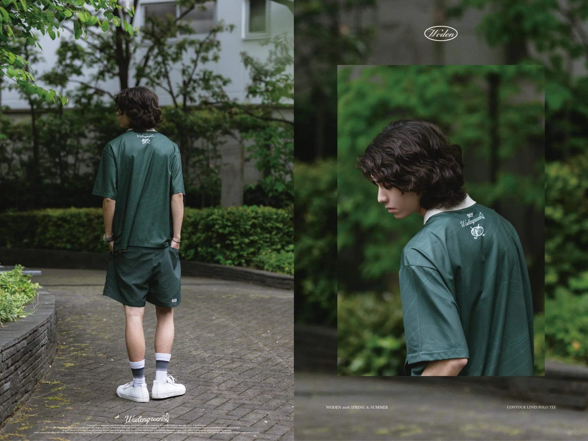 WODEN 2026 Spring & Summer 037 Contour Lines Polo Tee