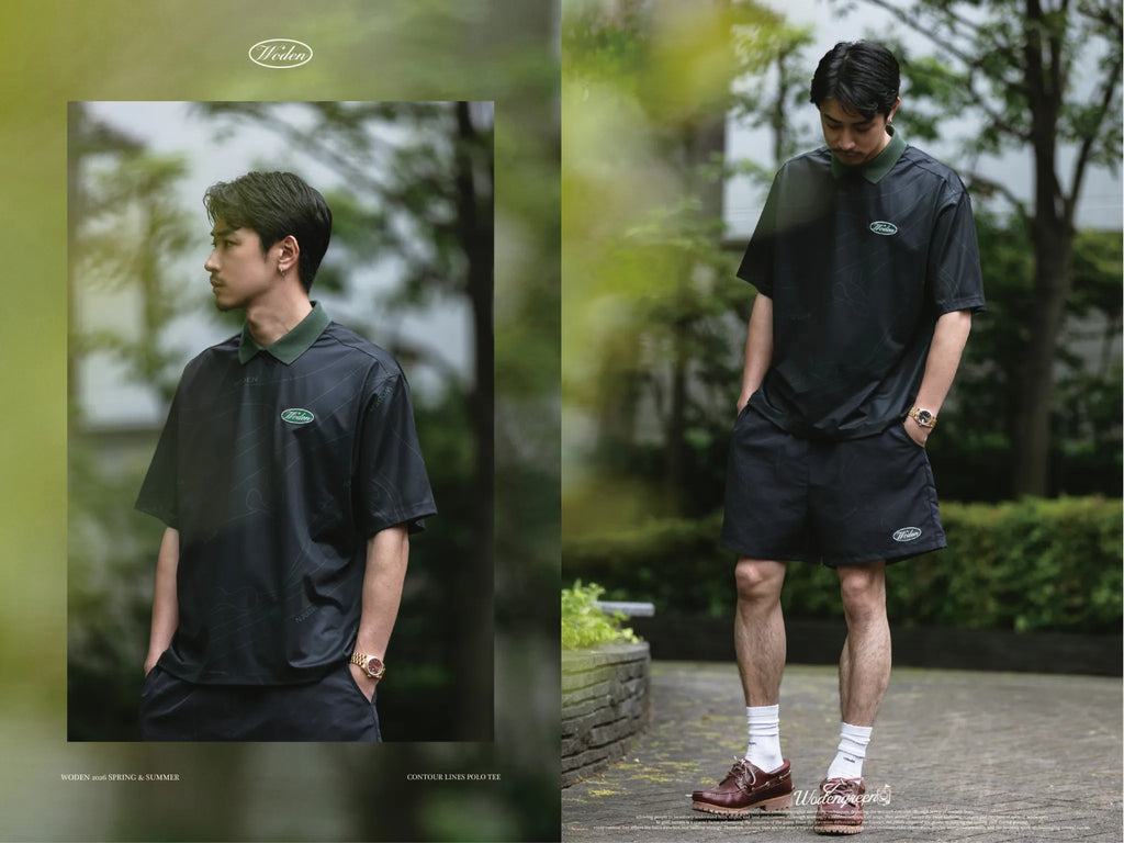WODEN 2026 Spring & Summer 037 Contour Lines Polo Tee