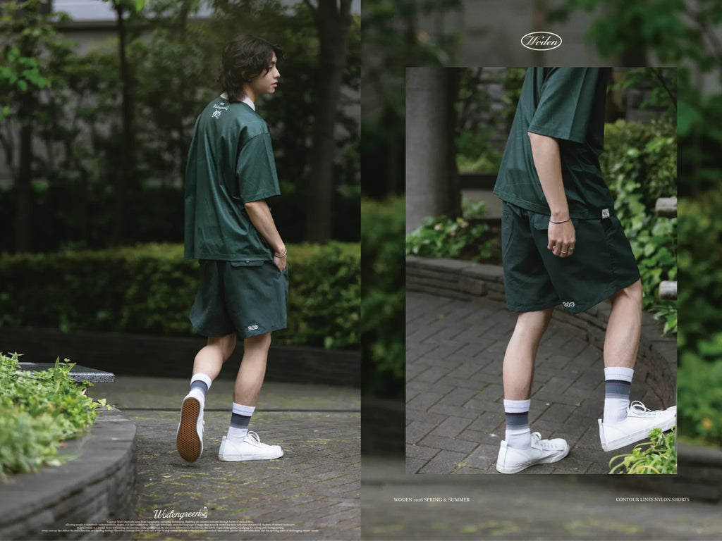 WODEN 2026 Spring & Summer 038 Contour Lines Nylon Shorts