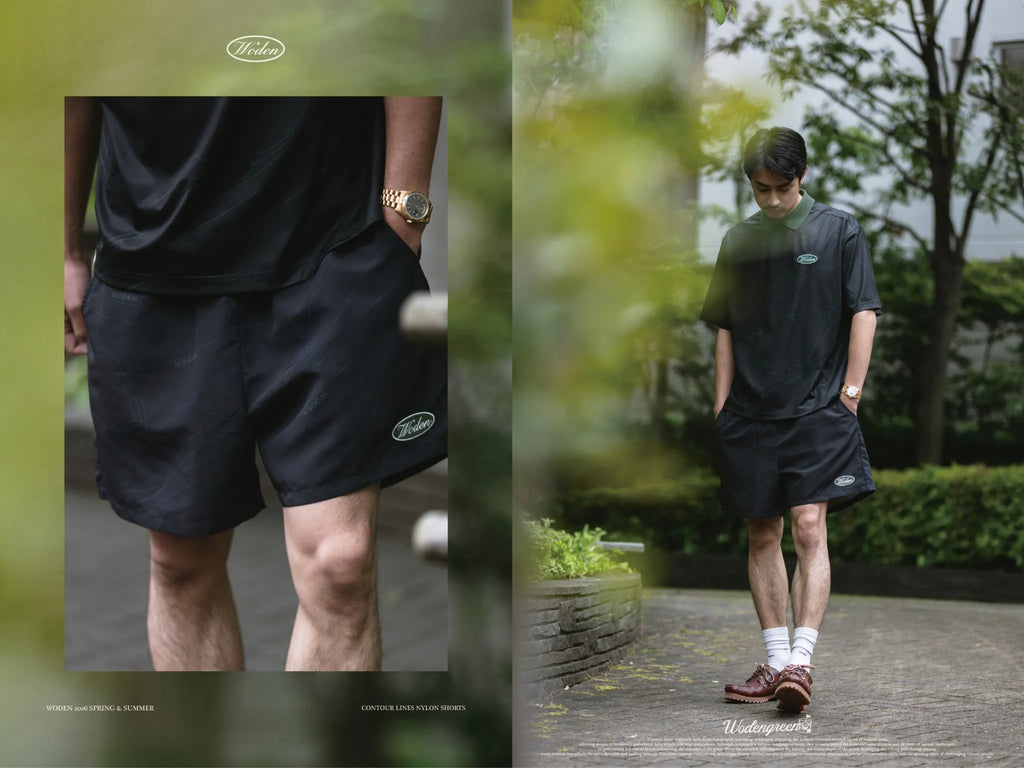 WODEN 2026 Spring & Summer 038 Contour Lines Nylon Shorts