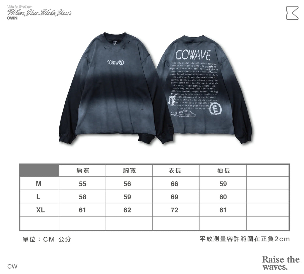 COWAVE 2025 Fall & Winter Wash Fonts L/S Tee