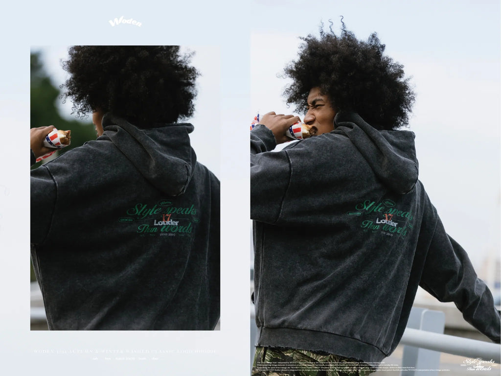 WD 25AW 014 Washed Classic LOGO Hoodie