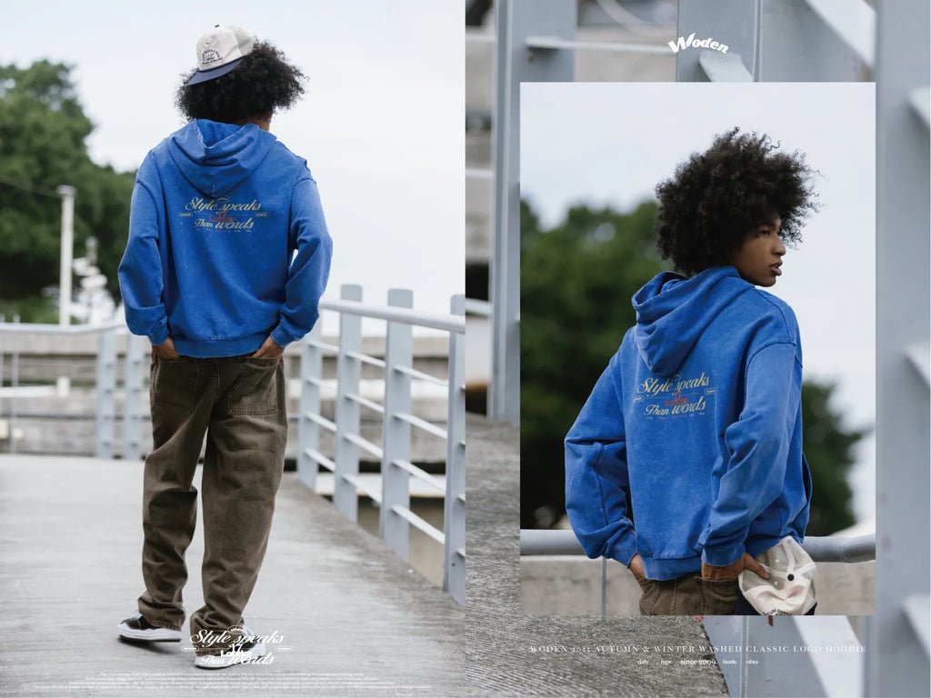WD 25AW 014 Washed Classic LOGO Hoodie
