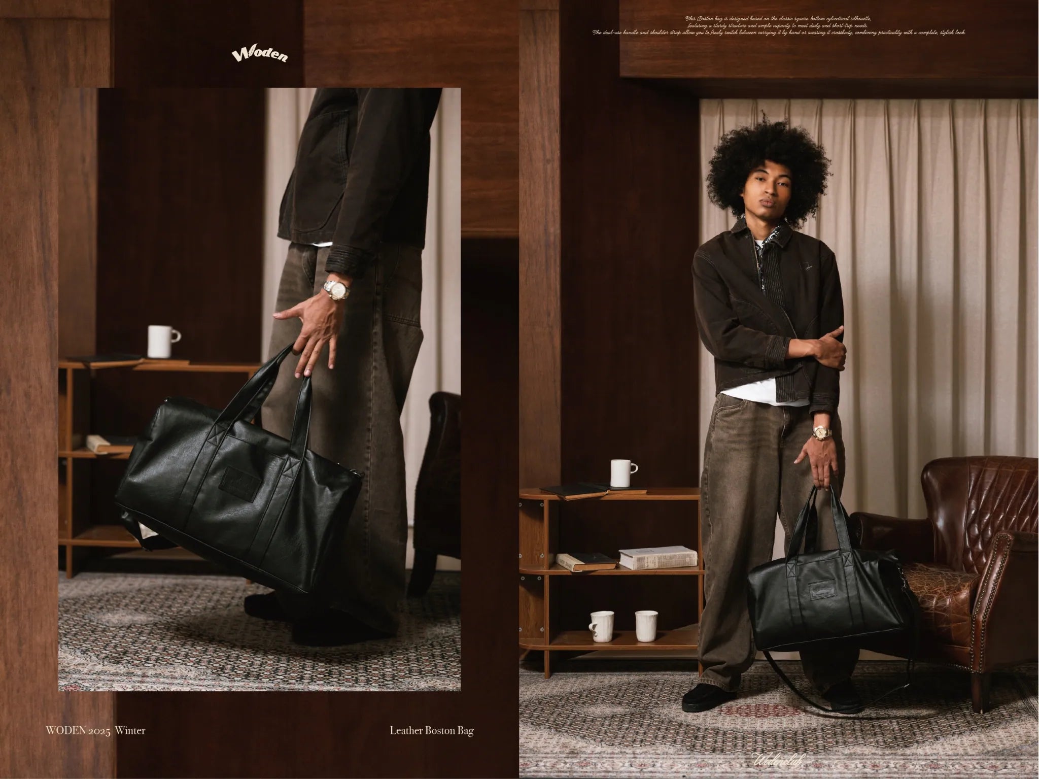 <預購開放> WODEN 2025 Autumn & Winter 017 Leather Boston Bag