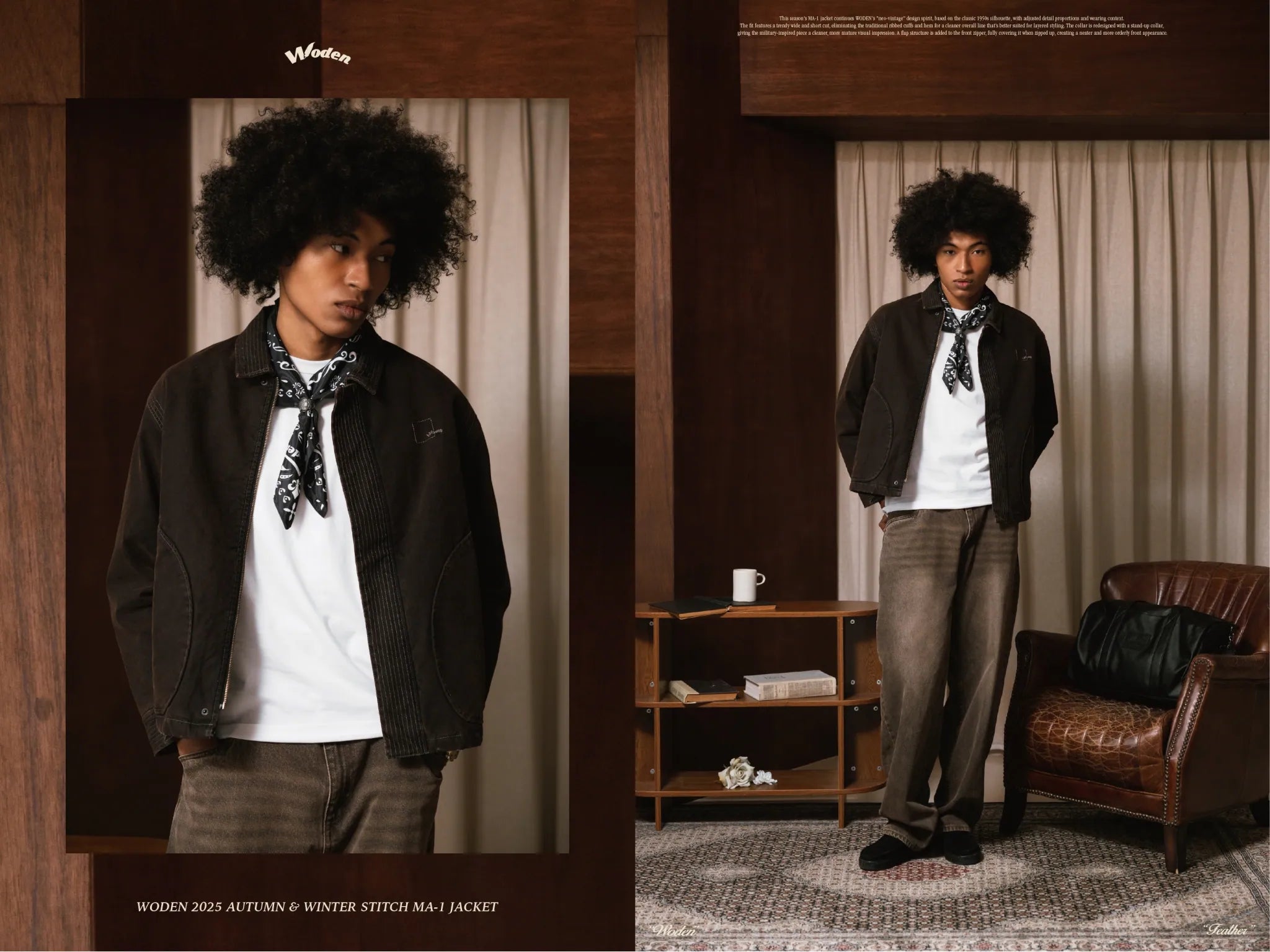 WODEN 2025 Autumn & Winter 020 Stitch MA-1 Jacket