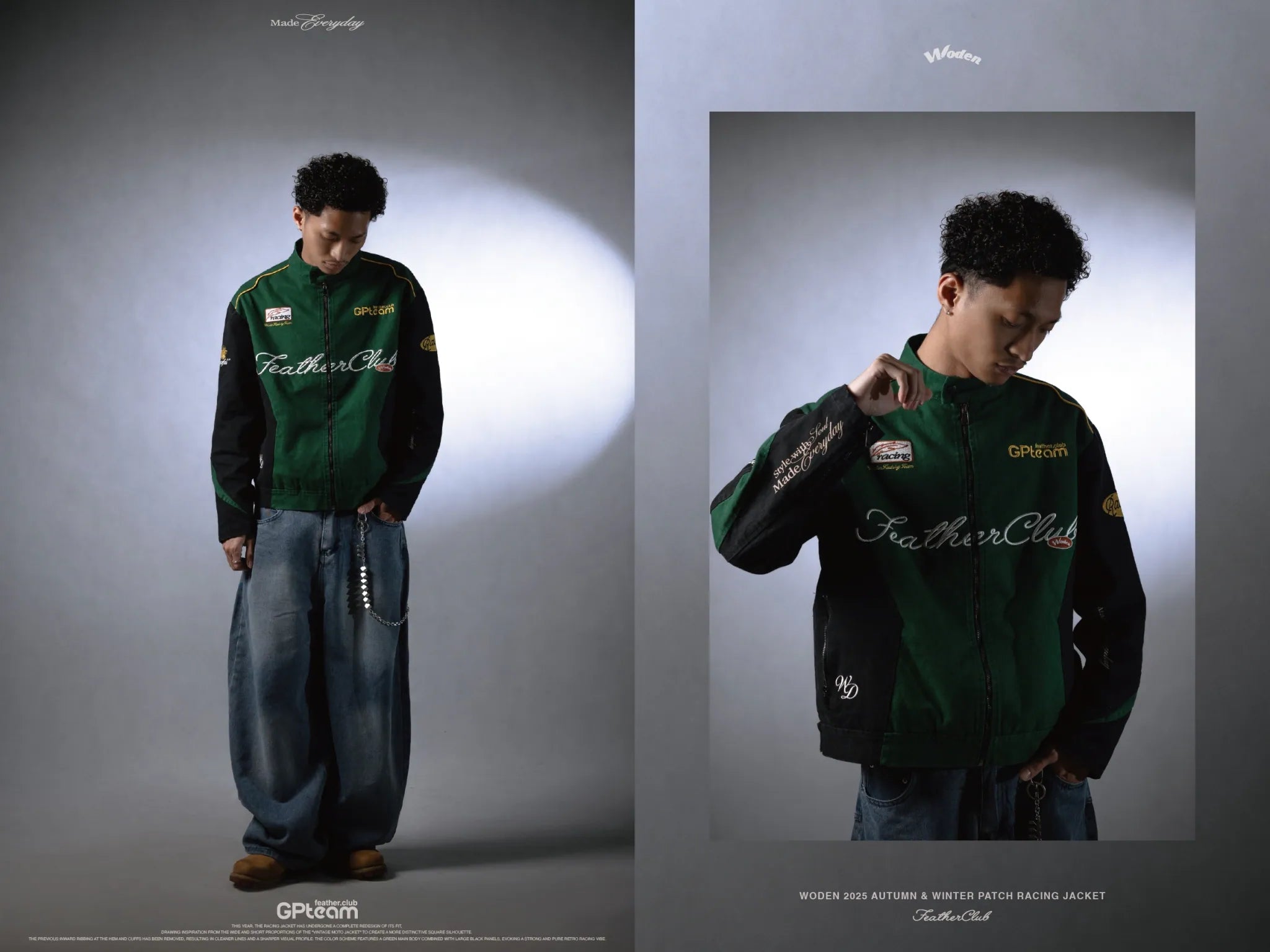 WODEN 2025 Autumn & Winter 010 Patch Racing Jacket