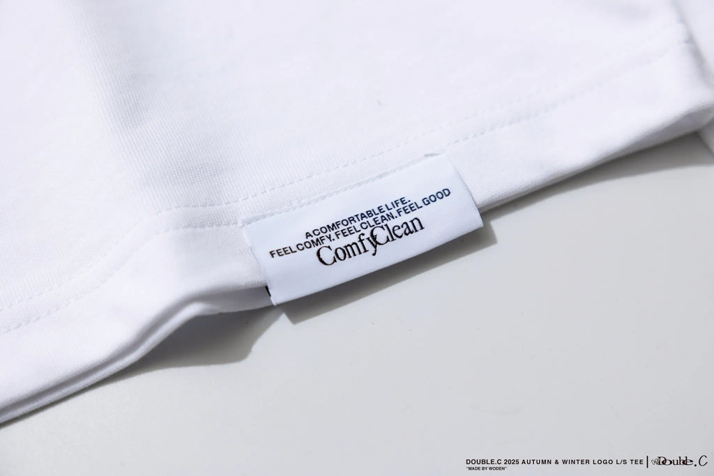 Double.C 2025 Autumn & Winter Simple LOGO L/S Tee