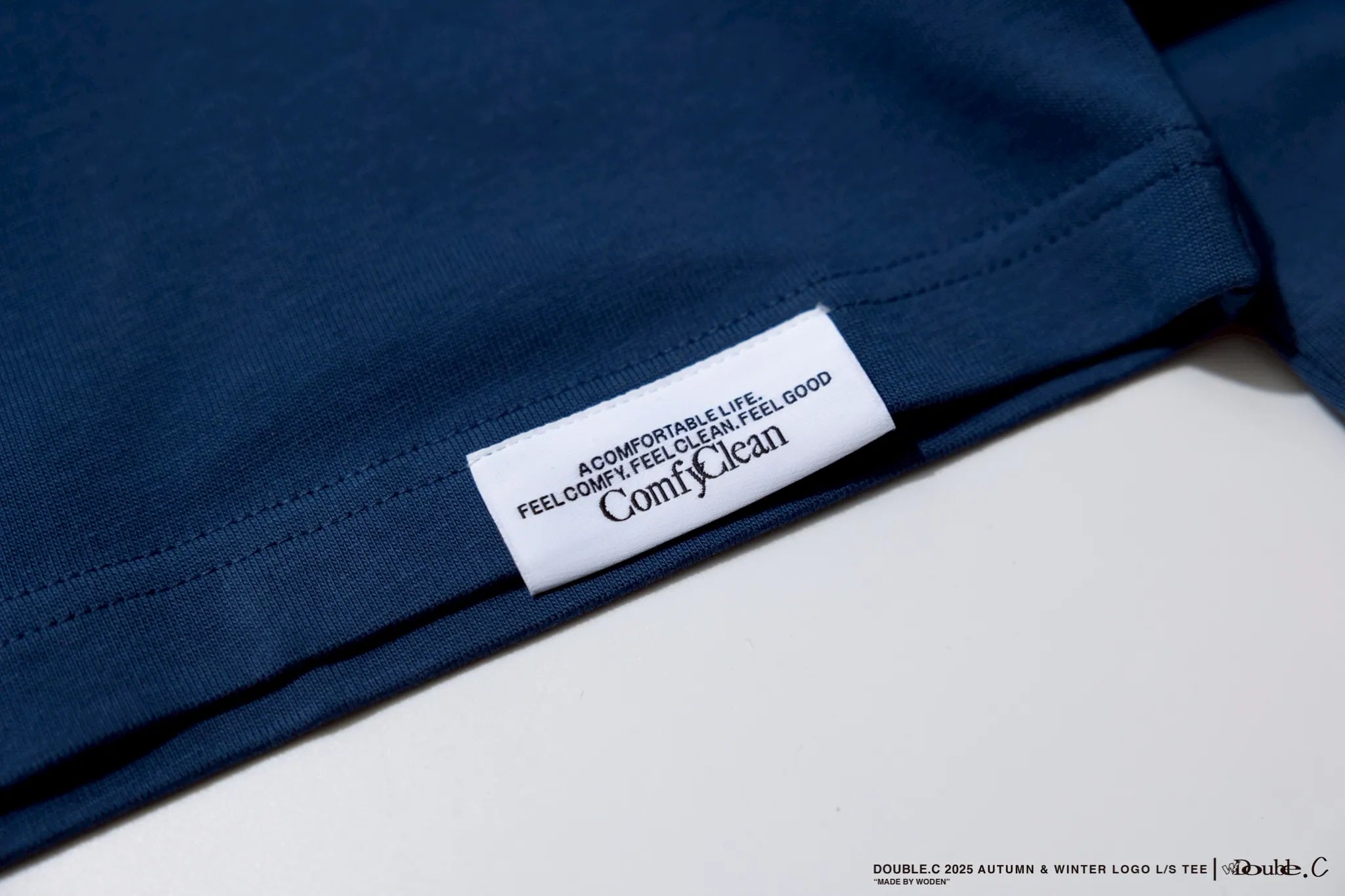 Double.C 2025 Autumn & Winter Simple LOGO L/S Tee