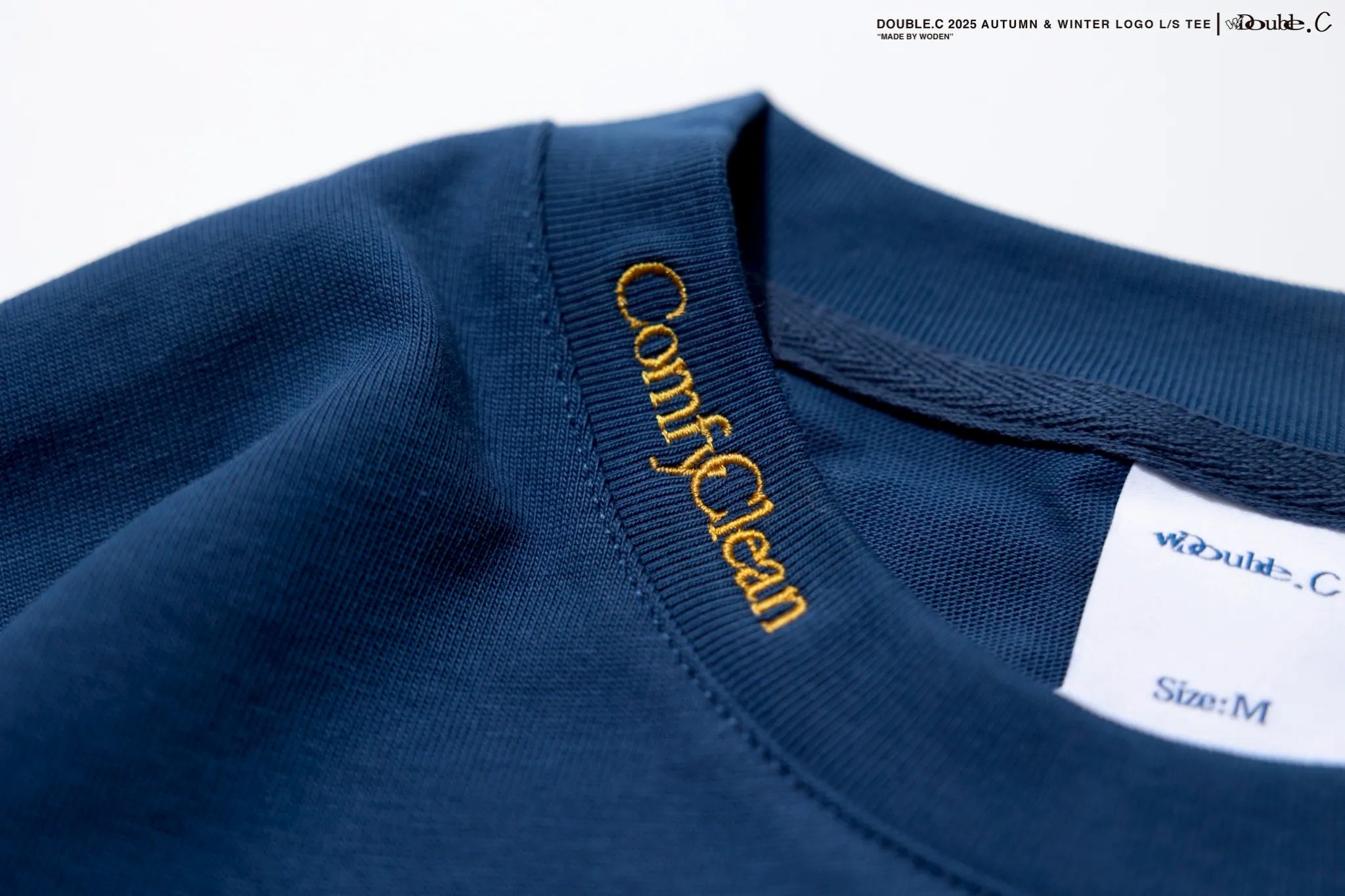 Double.C 2025 Autumn & Winter Simple LOGO L/S Tee