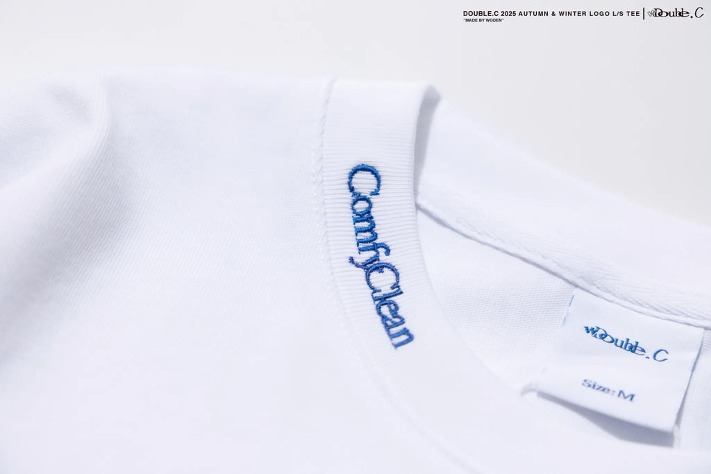 Double.C 2025 Autumn & Winter Simple LOGO L/S Tee