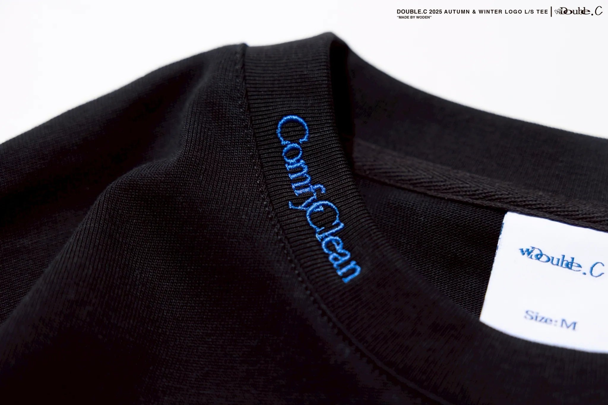 Double.C 2025 Autumn & Winter Simple LOGO L/S Tee