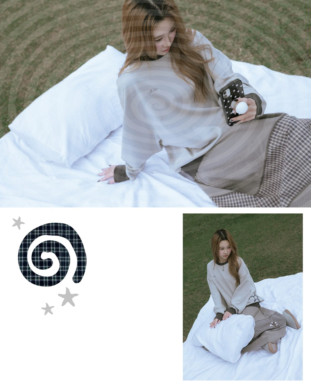 WODEN® X H2.PIE® Plaid Star Patch Sweatshirt