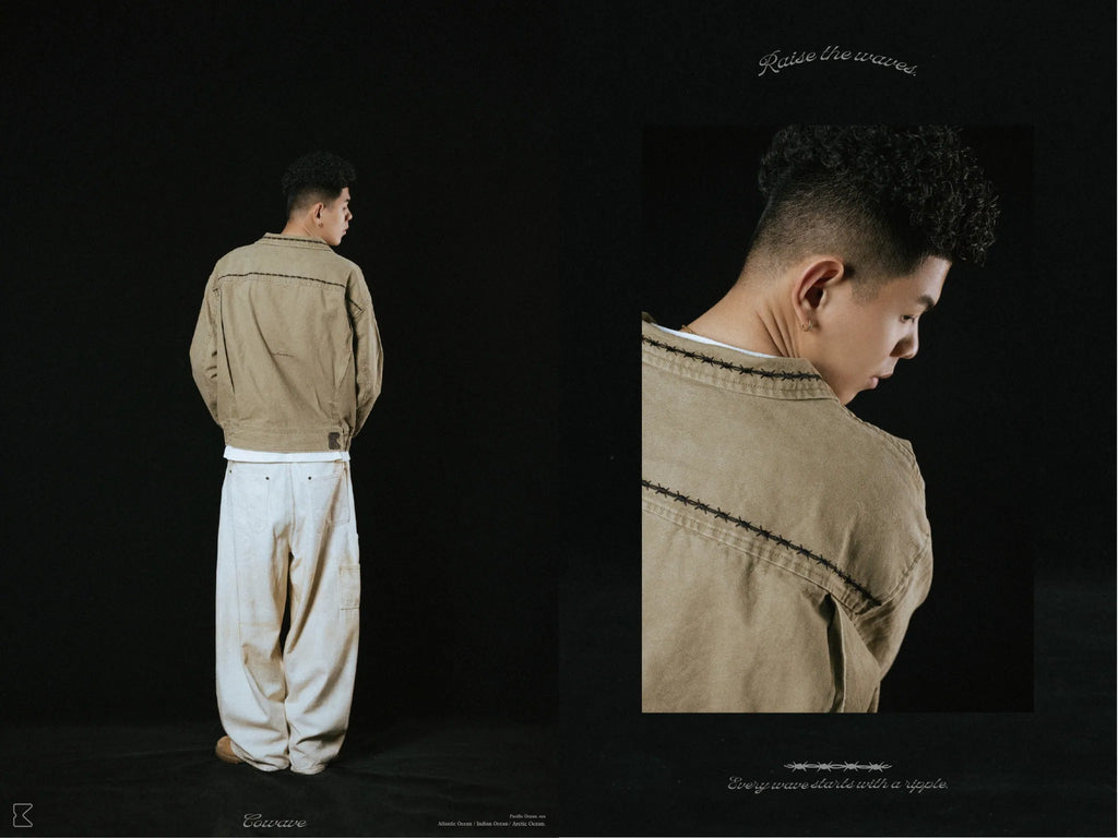 COWAVE 2025 Fall & Winter Wash Thorns Jacket