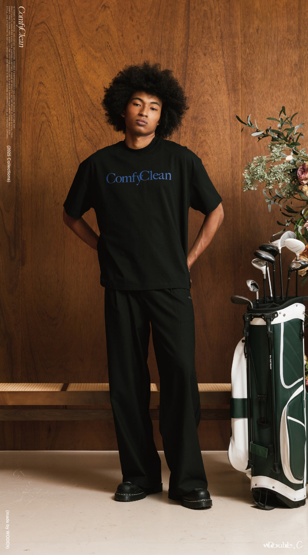 Double.C 2025 Fall & Winter ComfyClean Slogan Tee