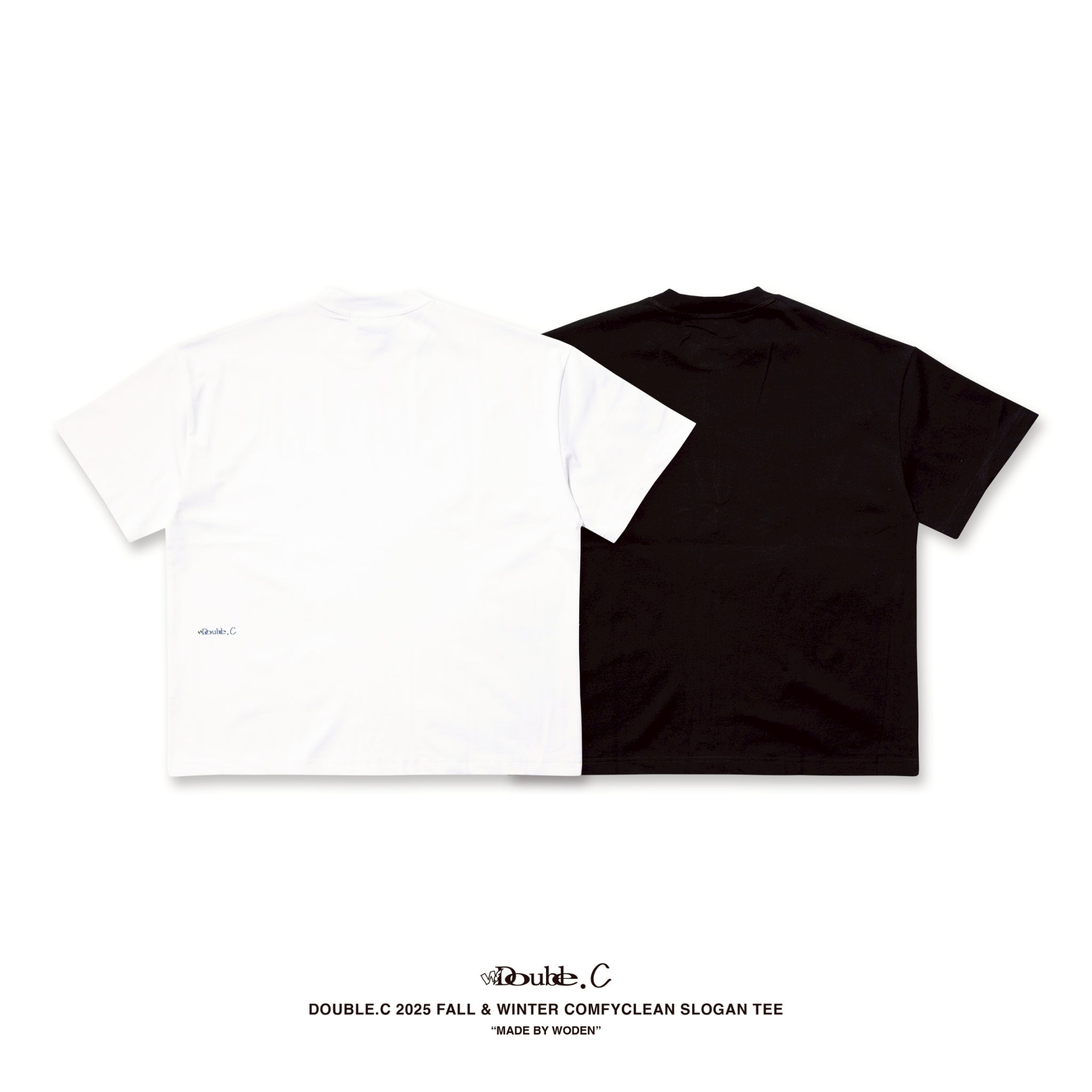 Double.C 2025 Fall & Winter ComfyClean Slogan Tee