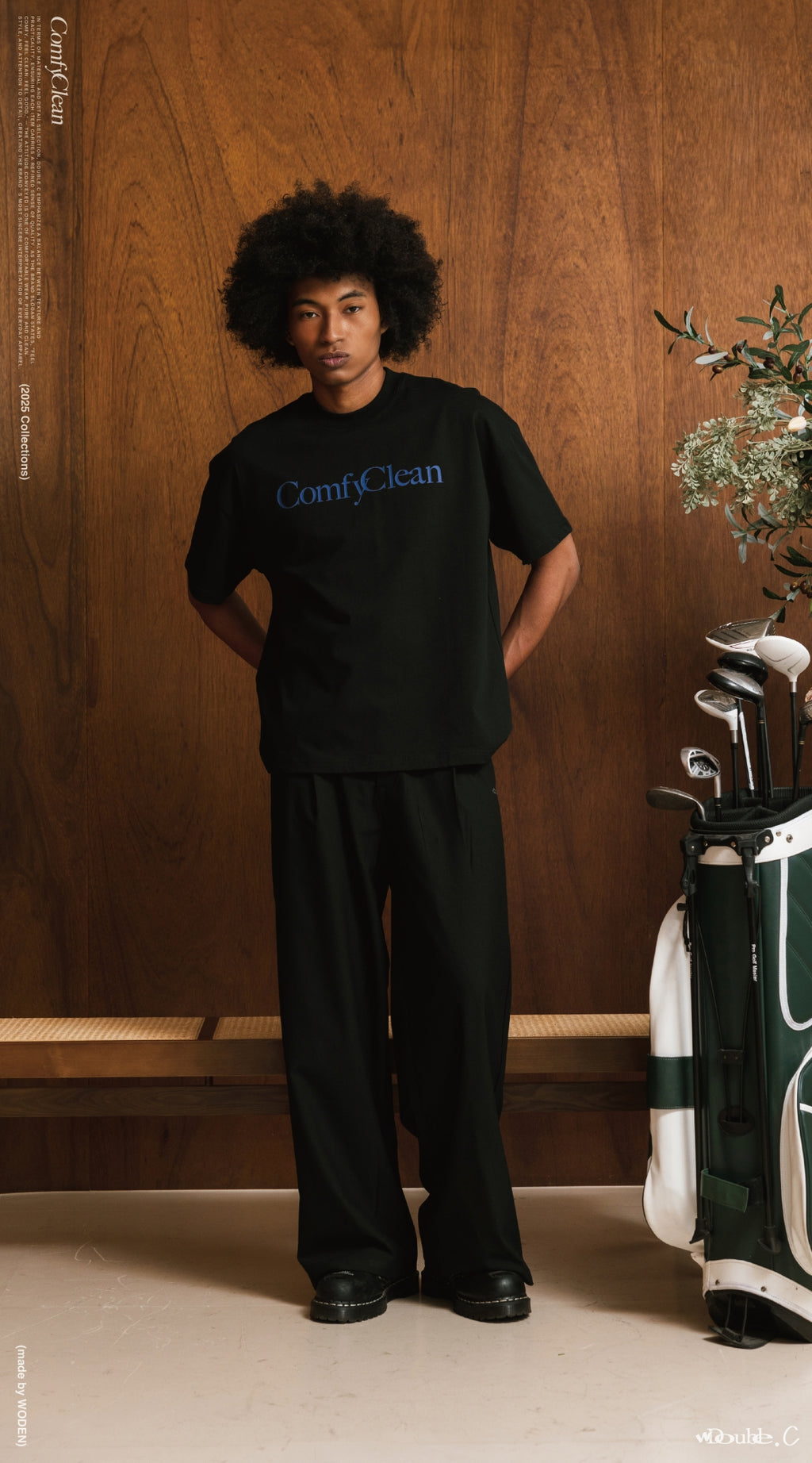 Double.C 2025 Fall & Winter ComfyClean Slogan Tee