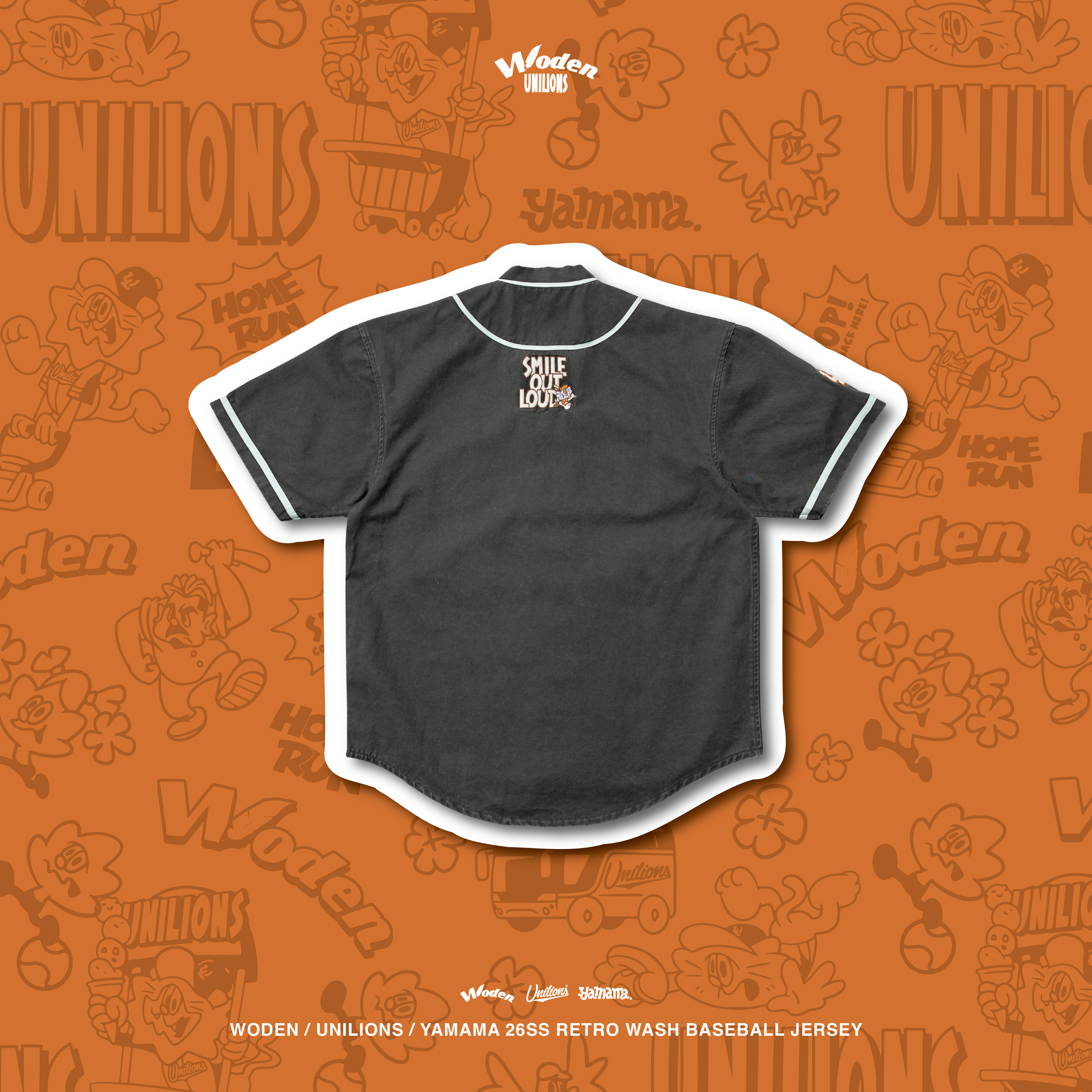 WODEN 2026 Spring & Summer 015 Unilions x Yamama Wash Baseball Jersey
