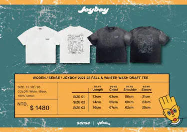 WODEN / sense / Joyboy 2024 Fall & Winter 019 Wash Draft Tee