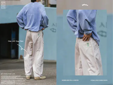 WODEN 2024 Fall & Winter 024 Clean LOGO Cargo Pants
