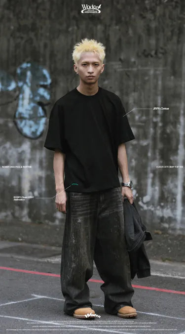 WODEN 2024 Fall & Winter 036 Clean Cut Crop Top Tee