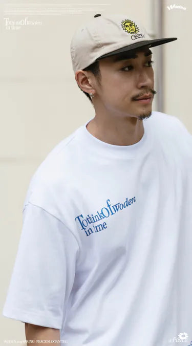 WODEN 2025 Spring & Summer 004 Peace Slogan Tee