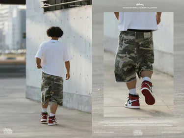 WODEN 2025 Spring & Summer 031 Sashiko Camouflage Shorts