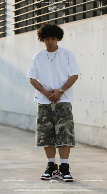 WODEN 2025 Spring & Summer 031 Sashiko Camouflage Shorts