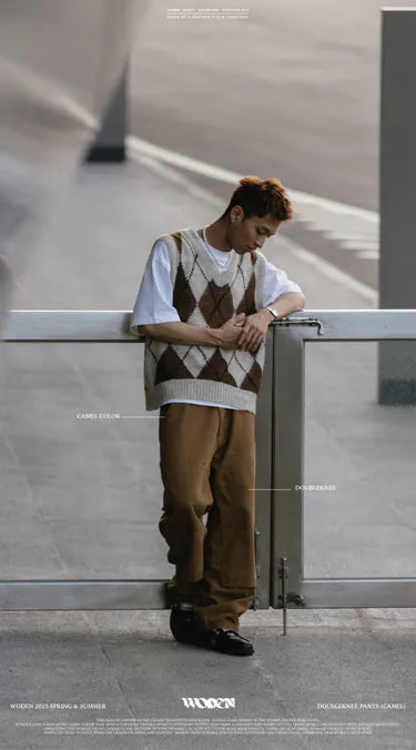 WODEN 2025 Spring & Summer 038 Doubleknee Pants (Camel)