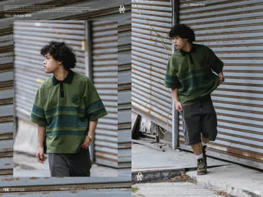 WODEN 2025 Spring & Summer 037 Patchwork POLO Shirt