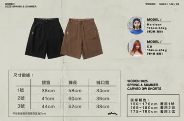 WODEN 2025 Spring & Summer 042 Carved DW Shorts