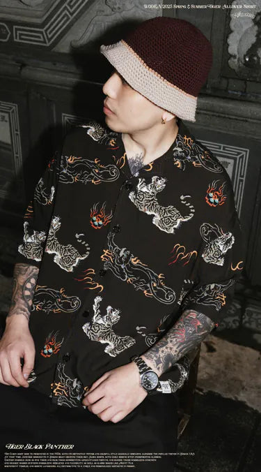 WODEN 2025 Spring & Summer 041 Tiger Allover Shirt