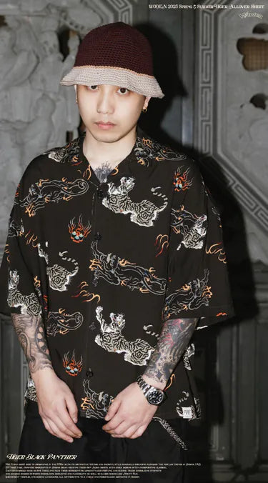 WODEN 2025 Spring & Summer 041 Tiger Allover Shirt