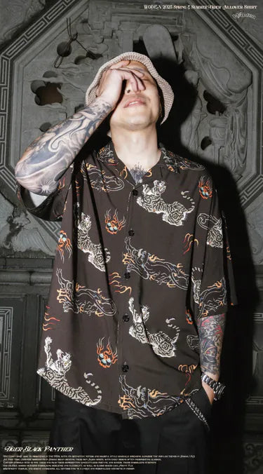 WODEN 2025 Spring & Summer 041 Tiger Allover Shirt